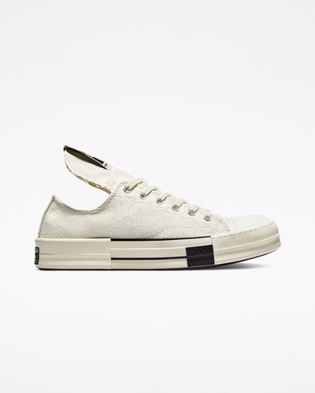 White / Black Converse x DRKSHDW DRKSTAR Chuck 70 Women's Low Top Shoes | US5K94LI7