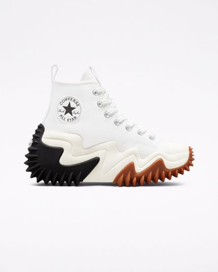 White / Black / Orange Converse Run Star Motion CX High Top Men's Platform Shoes | EK9KI74L3