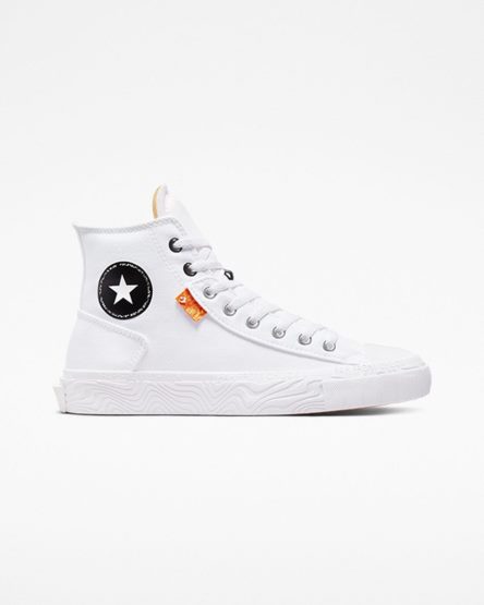 White / Black / White Converse Chuck Taylor Alt Star Canvas Women's High Top Shoes | RN14L9IK8