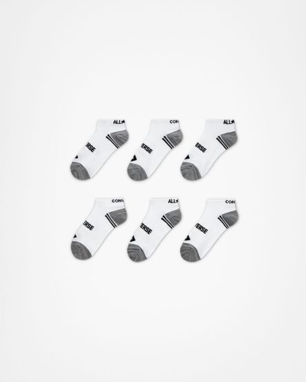 White Converse 6-Pack No-Show Boys' Socks | PSL1I43K9