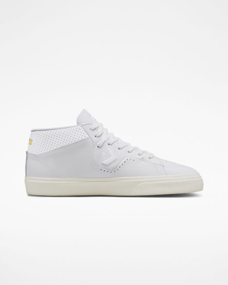 White Converse CONS Louie Lopez Pro Mono Leather Men's Skate Shoes | CZK354L91