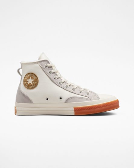 White Converse Chuck 70 Lined Colorblock Men's High Top Shoes | LE1K78L95