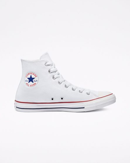 White Converse Chuck Taylor All Star Classic Men's High Top Shoes | QUL7K4935