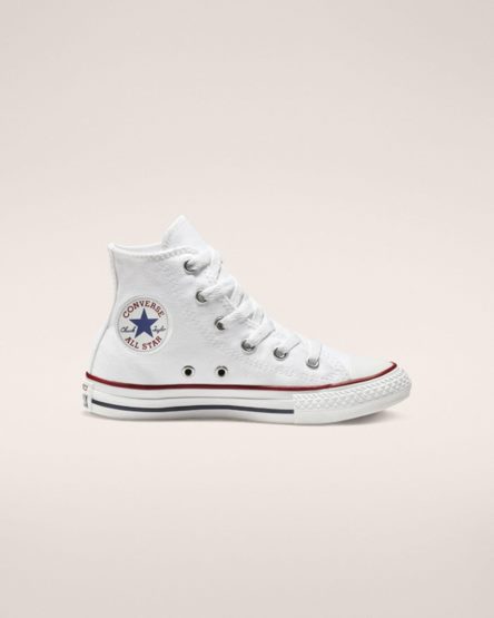 White Converse Chuck Taylor All Star Classic Girls' High Top Shoes | UH5K413L8