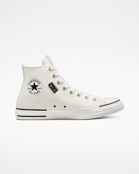 White Converse Chuck Taylor All Star Grid Logo Men's High Top Shoes | WK5137KI4