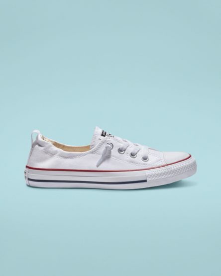 White Converse Chuck Taylor All Star Shoreline Women's Slip On Shoes | PW9K81L74