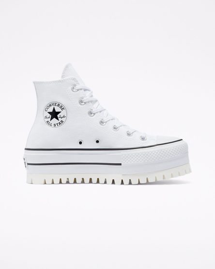 White Converse Chuck Taylor All Star Trek High Top Women's Platform Shoes | NX9I4573K