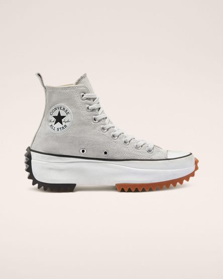 White Converse Run Star Hike Smoked Canvas High Top Women's Platform Shoes | HP539I48K