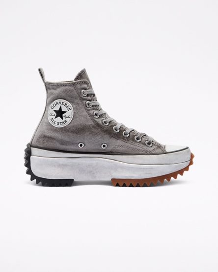 White Converse Run Star Hike Smoked Canvas High Top Women's Platform Shoes | HX9L1758I