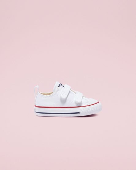 White / Dark Red / Navy Converse Chuck Taylor All Star Easy-On Boys' Low Top Shoes | JQ5K34IL7