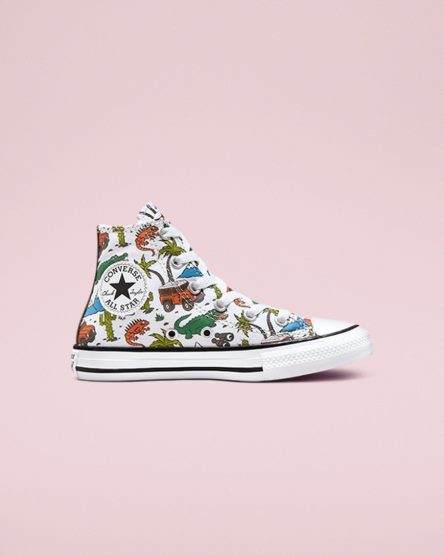 White / Green Converse Chuck Taylor All Star Desert Explorer Girls' High Top Shoes | DF1789K5I