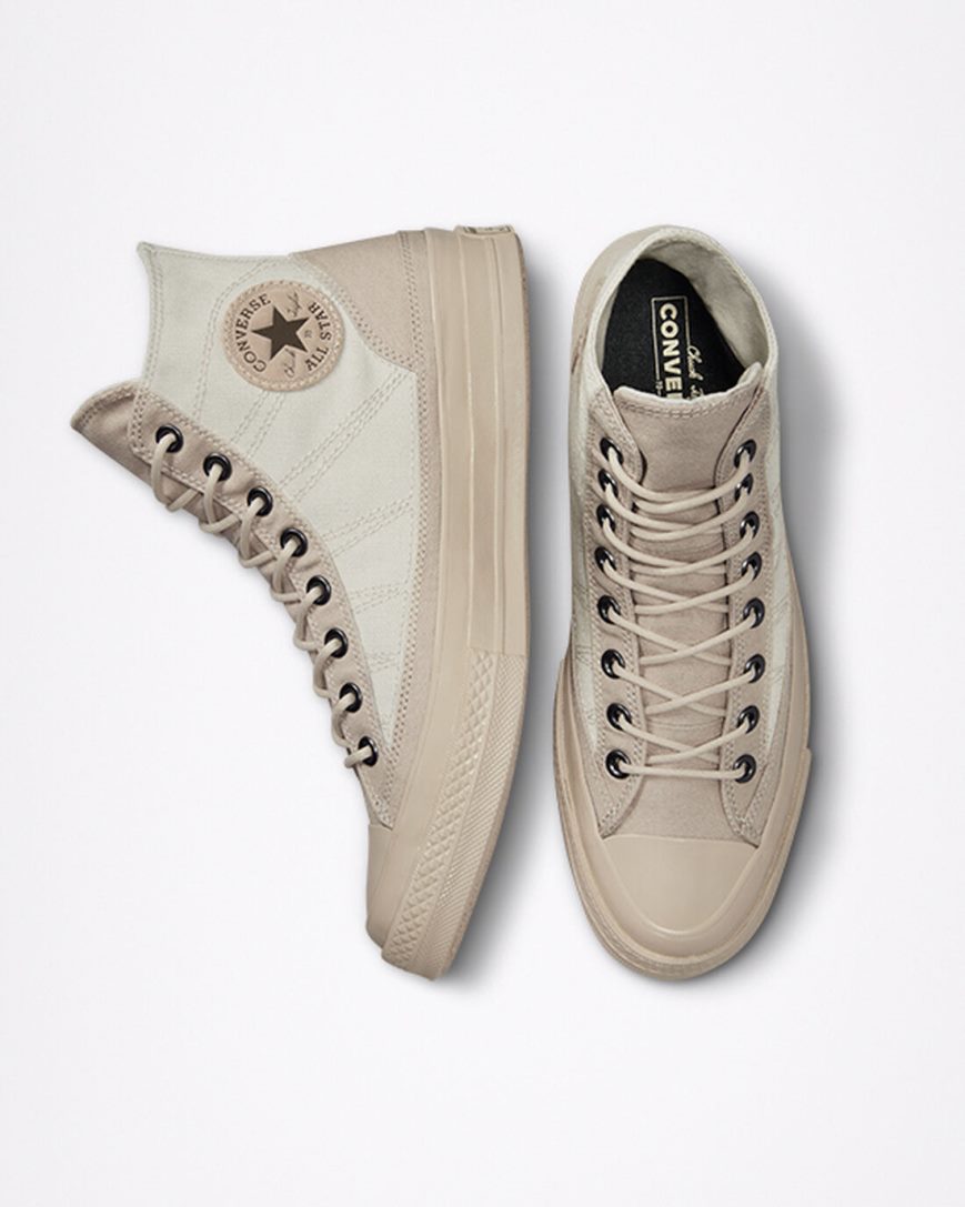 Beige Converse Chuck 70 GORE-TEX® Men's High Top Shoes | GR1784KIL