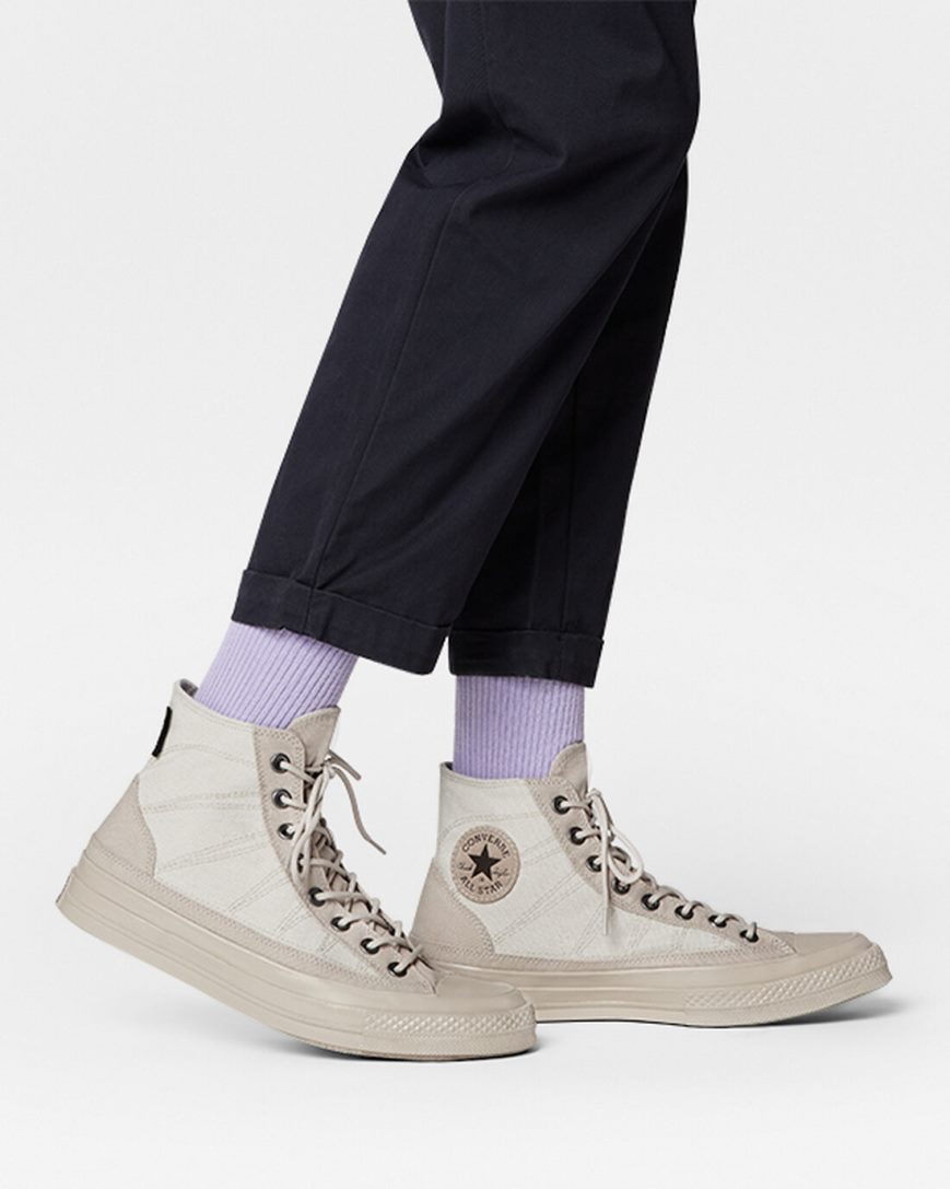 Beige Converse Chuck 70 GORE-TEX® Men's High Top Shoes | GR1784KIL