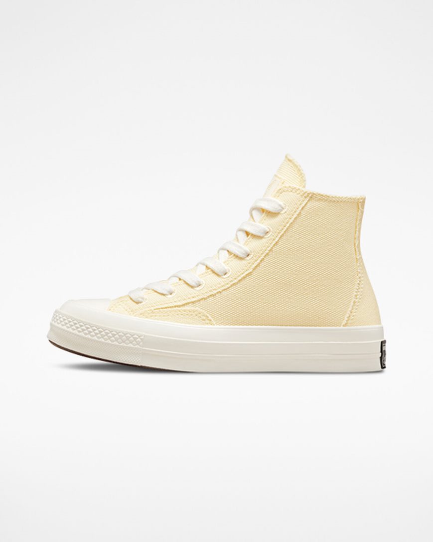 Beige Converse Chuck 70 Raw Edge Women's High Top Shoes | FW93I4857