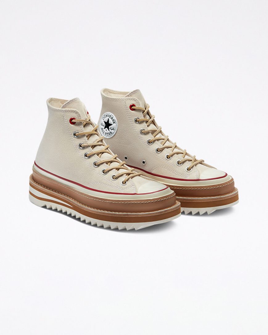 Beige Converse Chuck 70 Trek Men's High Top Shoes | ONL74I35K