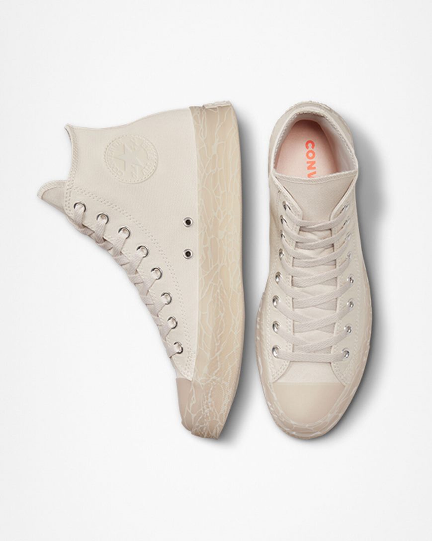 Beige Converse Chuck Taylor All Star CX Tonal Bark Women's High Top Shoes | FC5948IL3