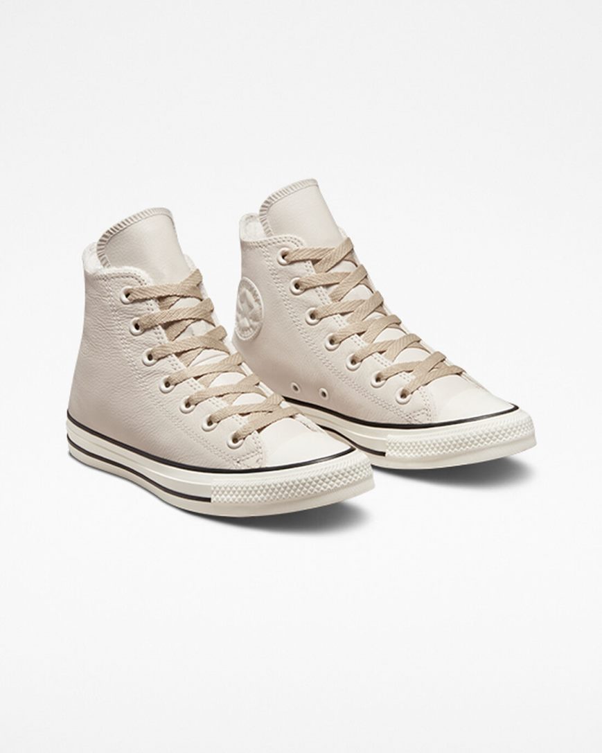 Beige Converse Chuck Taylor All Star Counter Climate Men's High Top Shoes | XD35K19L8