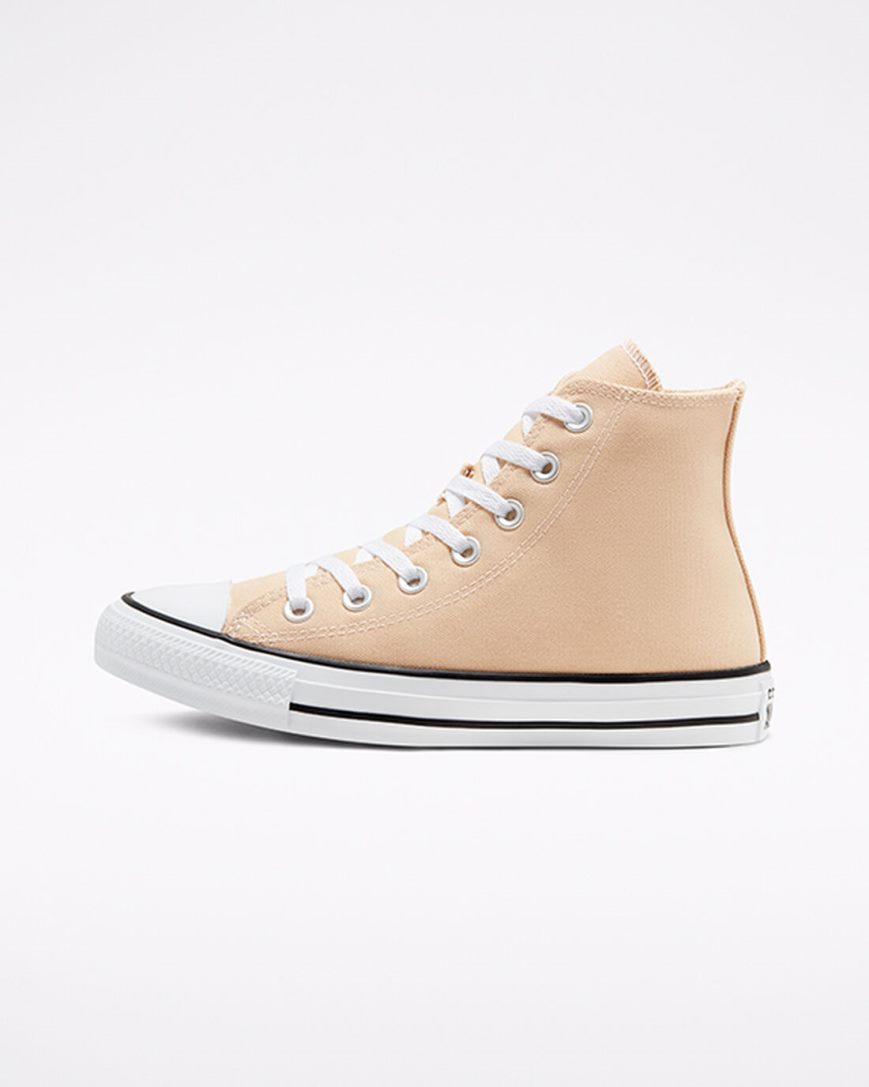 Beige Converse Chuck Taylor All Star Seasonal Color Women's High Top Shoes | JL59387IK