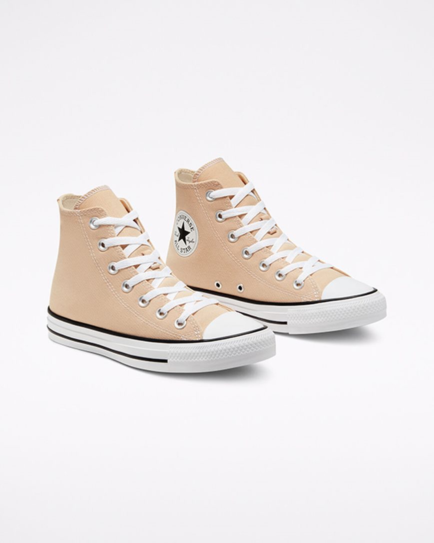 Beige Converse Chuck Taylor All Star Seasonal Color Women's High Top Shoes | JL59387IK