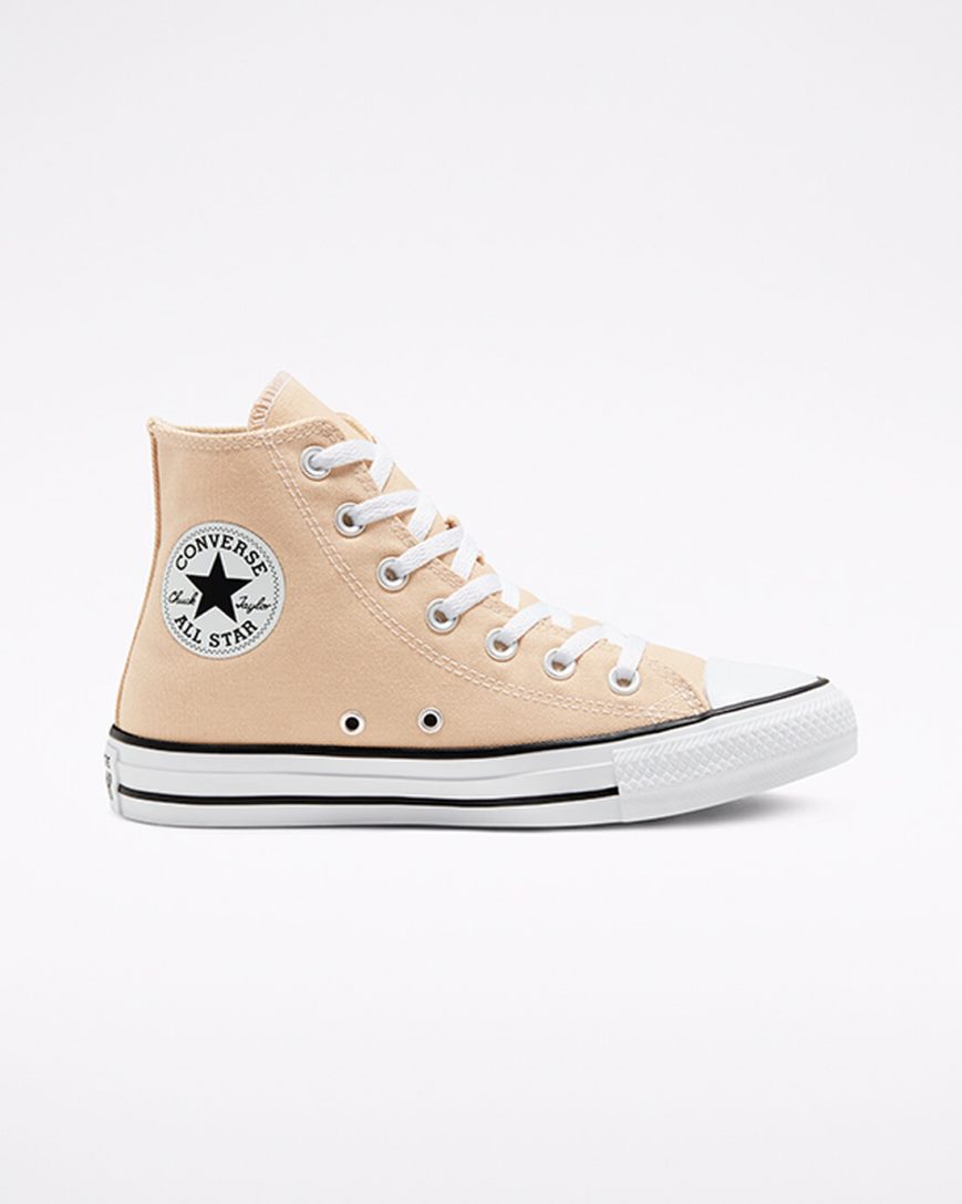 Beige Converse Chuck Taylor All Star Seasonal Color Women\'s High Top Shoes | JL59387IK