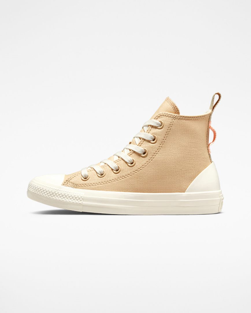 Beige Converse Chuck Taylor All Star Tonal Canvas Women's High Top Shoes | JOL1KI534