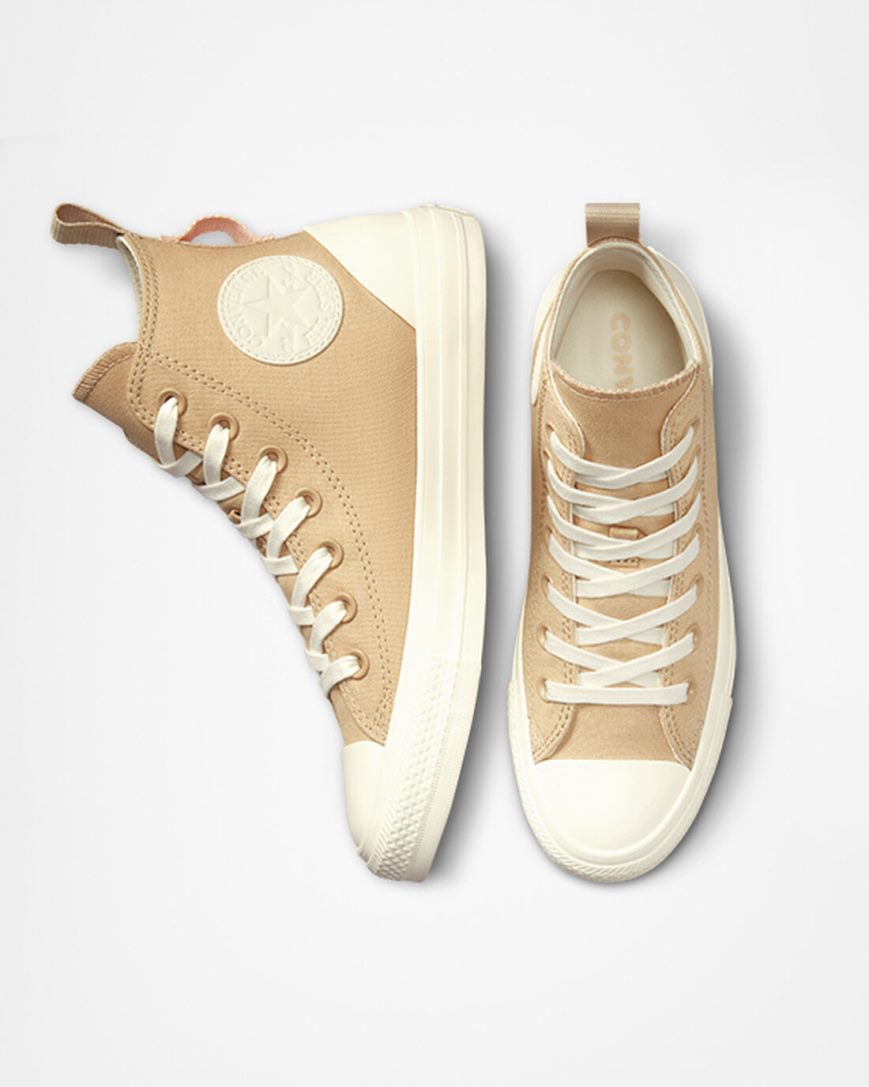 Beige Converse Chuck Taylor All Star Tonal Canvas Women's High Top Shoes | JOL1KI534