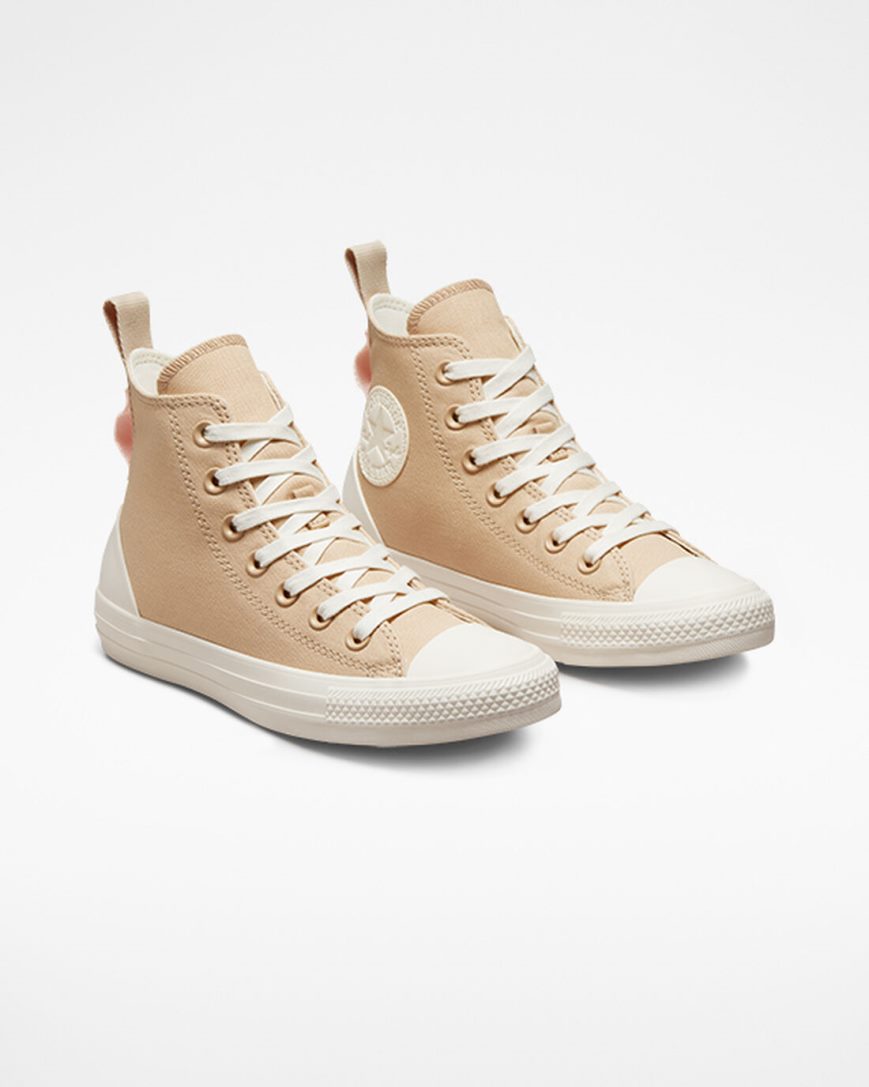 Beige Converse Chuck Taylor All Star Tonal Canvas Women's High Top Shoes | JOL1KI534