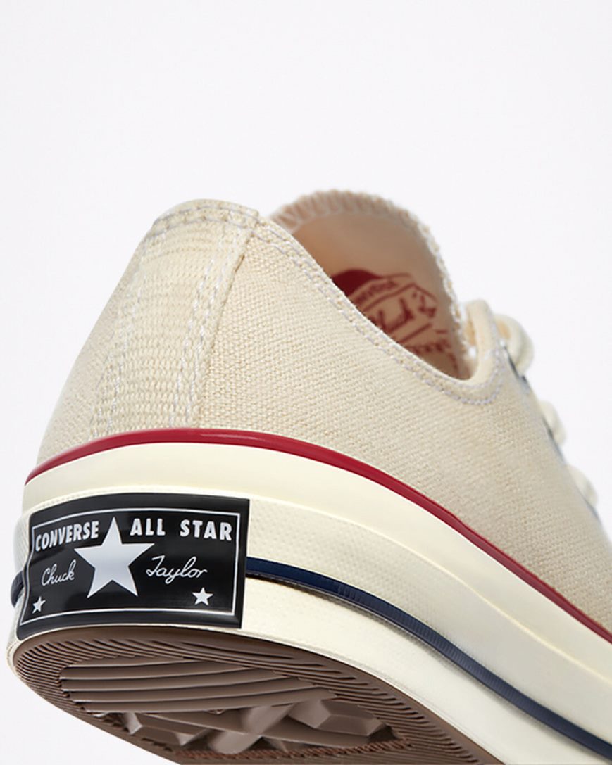 Beige / Dark Red Converse Chuck 70 Vintage Canvas Women's Low Top Shoes | OF935K8I7