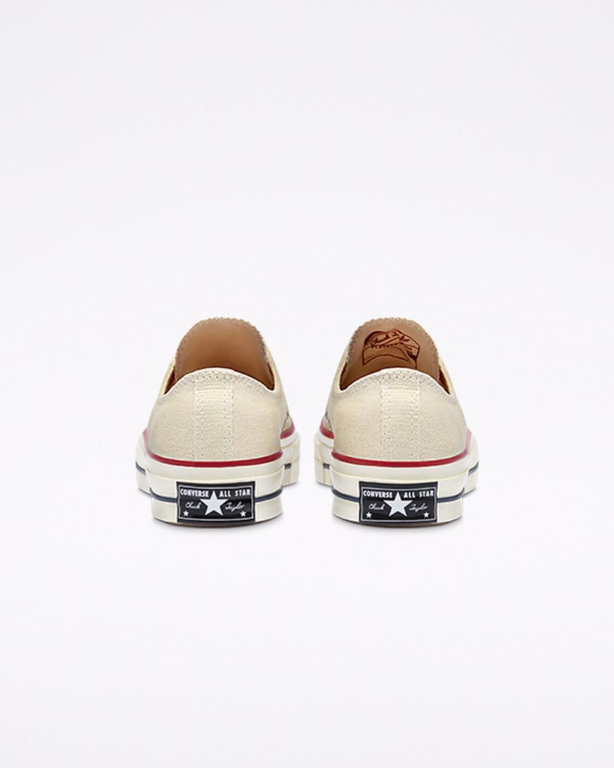 Beige / Dark Red Converse Chuck 70 Vintage Canvas Women's Low Top Shoes | OF935K8I7