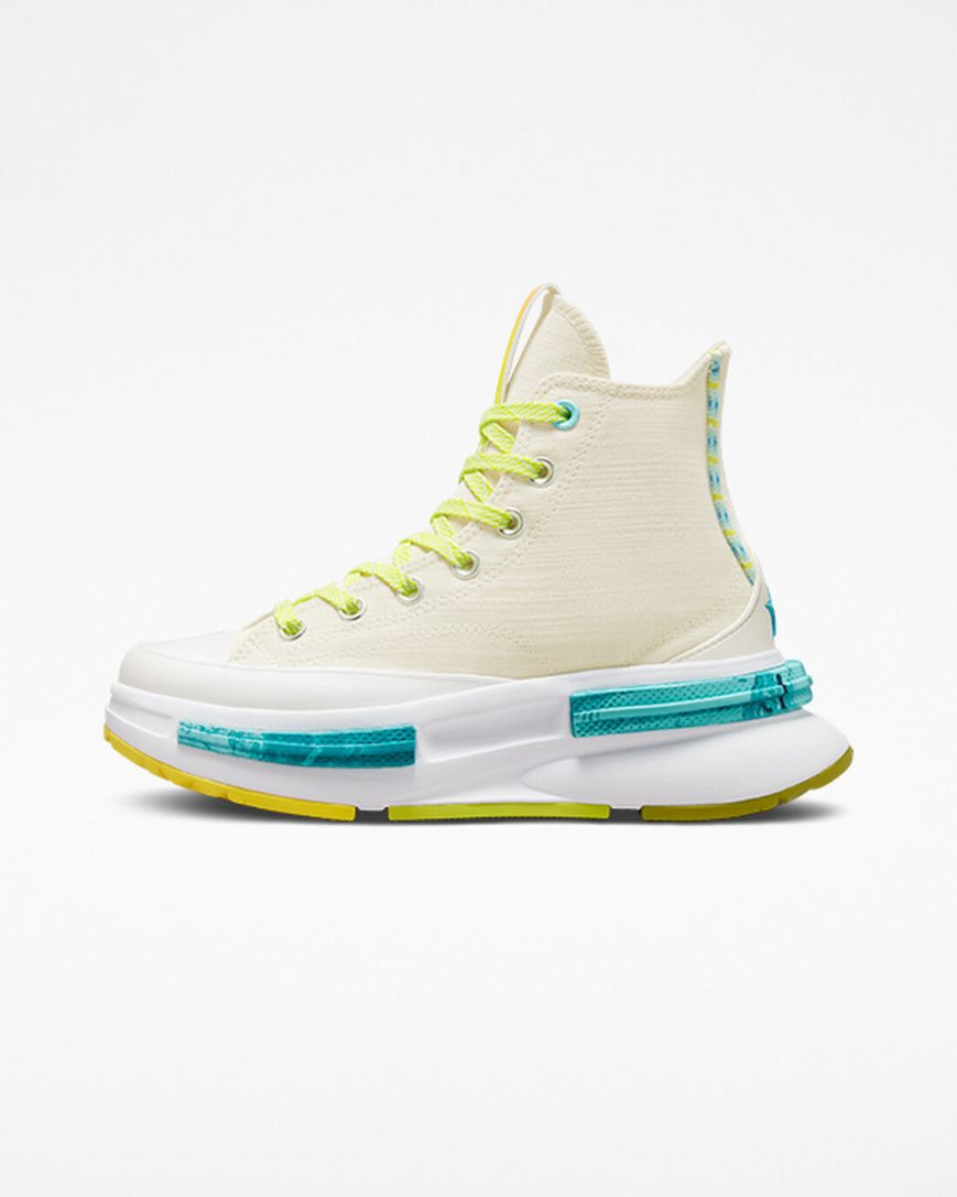 Beige / Lemon / Light Turquoise Converse Run Star Legacy CX Mi Gente, Mi Alegria Women's High Top Shoes | NR37LI4K8