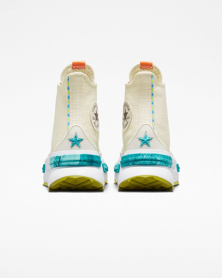 Beige / Lemon / Light Turquoise Converse Run Star Legacy CX Mi Gente, Mi Alegria Women's High Top Shoes | NR37LI4K8