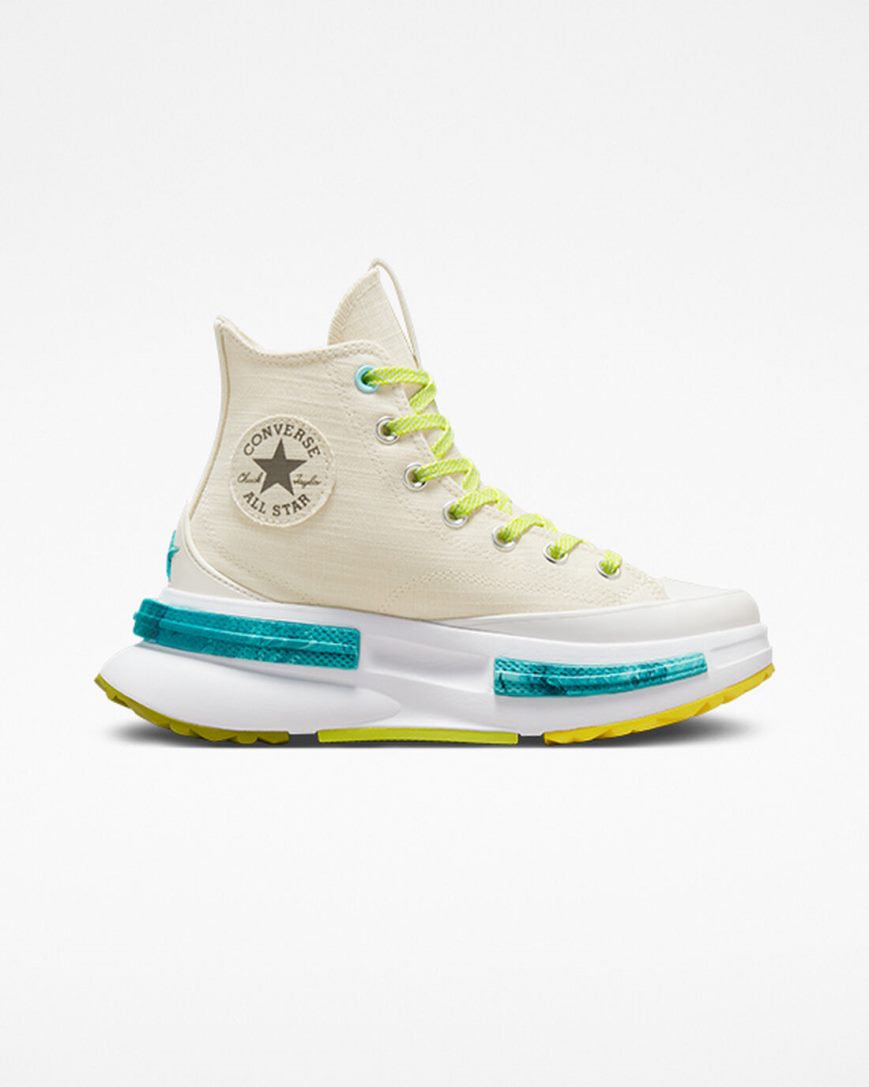 Beige / Lemon / Light Turquoise Converse Run Star Legacy CX Mi Gente, Mi Alegria Women\'s High Top Shoes | NR37LI4K8