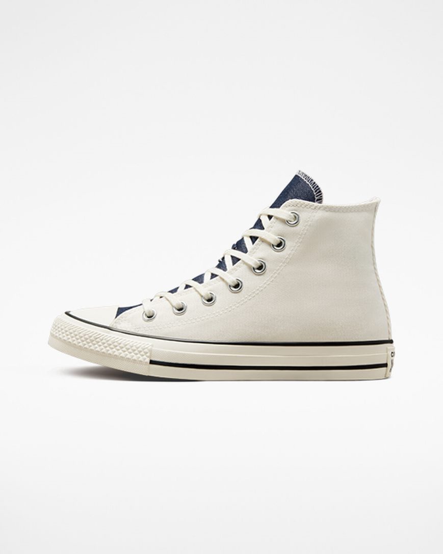 Beige / Navy / Olive Converse Chuck Taylor All Star Denim Women's High Top Shoes | XT4K859I3