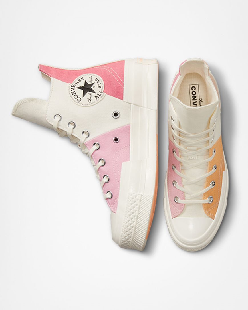 Beige / Orange Pink Converse Chuck 70 Plus Color Candy Men's High Top Shoes | AU1I879K4