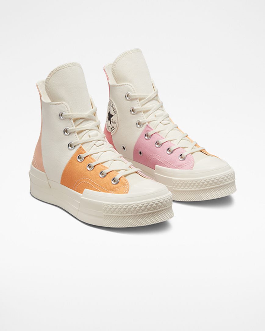 Beige / Orange Pink Converse Chuck 70 Plus Color Candy Men's High Top Shoes | AU1I879K4