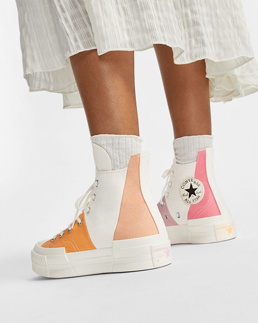 Beige / Orange Pink Converse Chuck 70 Plus Color Candy Men's High Top Shoes | AU1I879K4