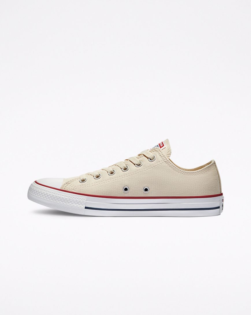 Beige White Converse Chuck Taylor All Star Classic Women's Low Top Shoes | LDI1894L7