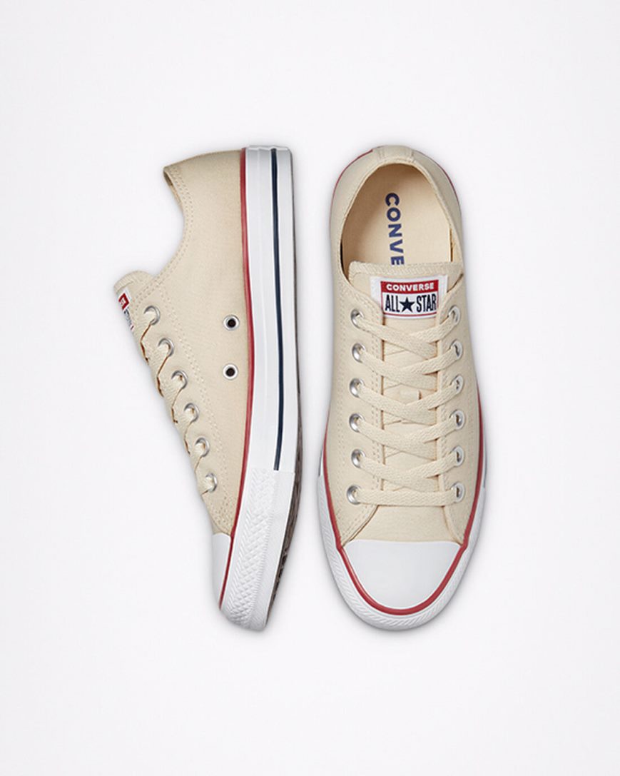 Beige White Converse Chuck Taylor All Star Classic Women's Low Top Shoes | LDI1894L7