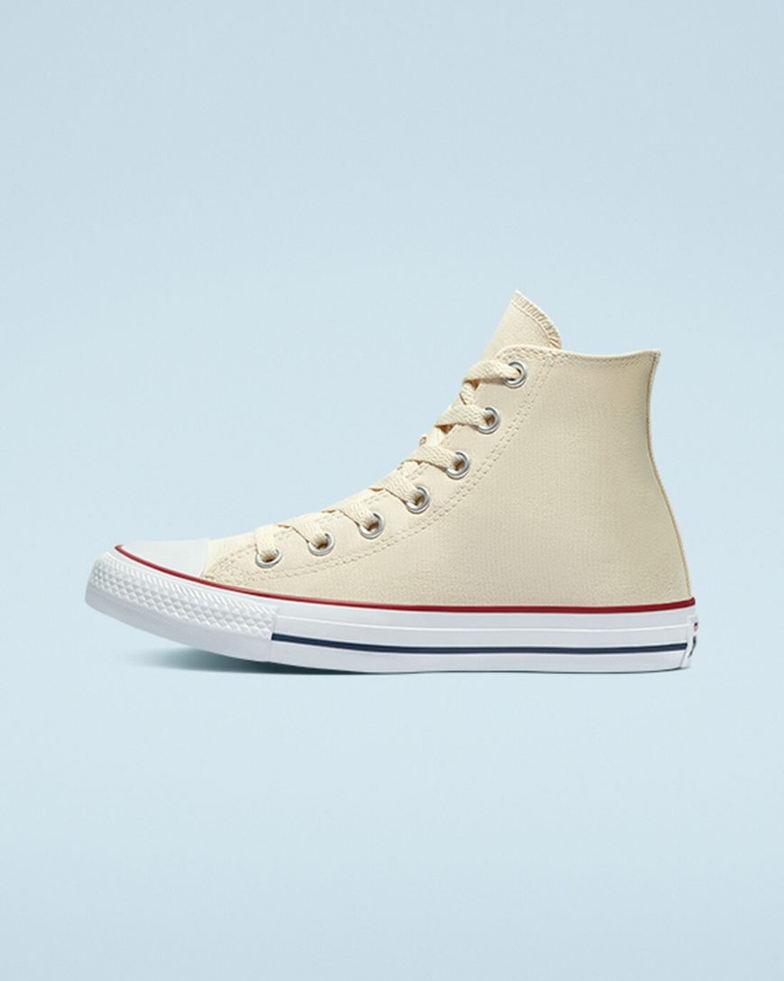 Beige White Converse Chuck Taylor All Star Classic Women's High Top Shoes | PV189LK57