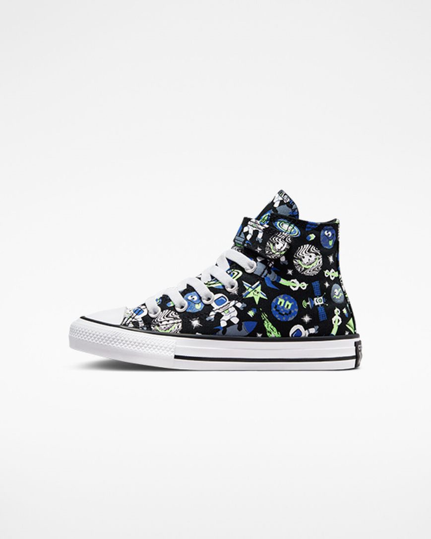 Black / Blue / Green Converse Chuck Taylor All Star Easy-On Space Cruiser Girls' High Top Shoes | AM1LK73I5