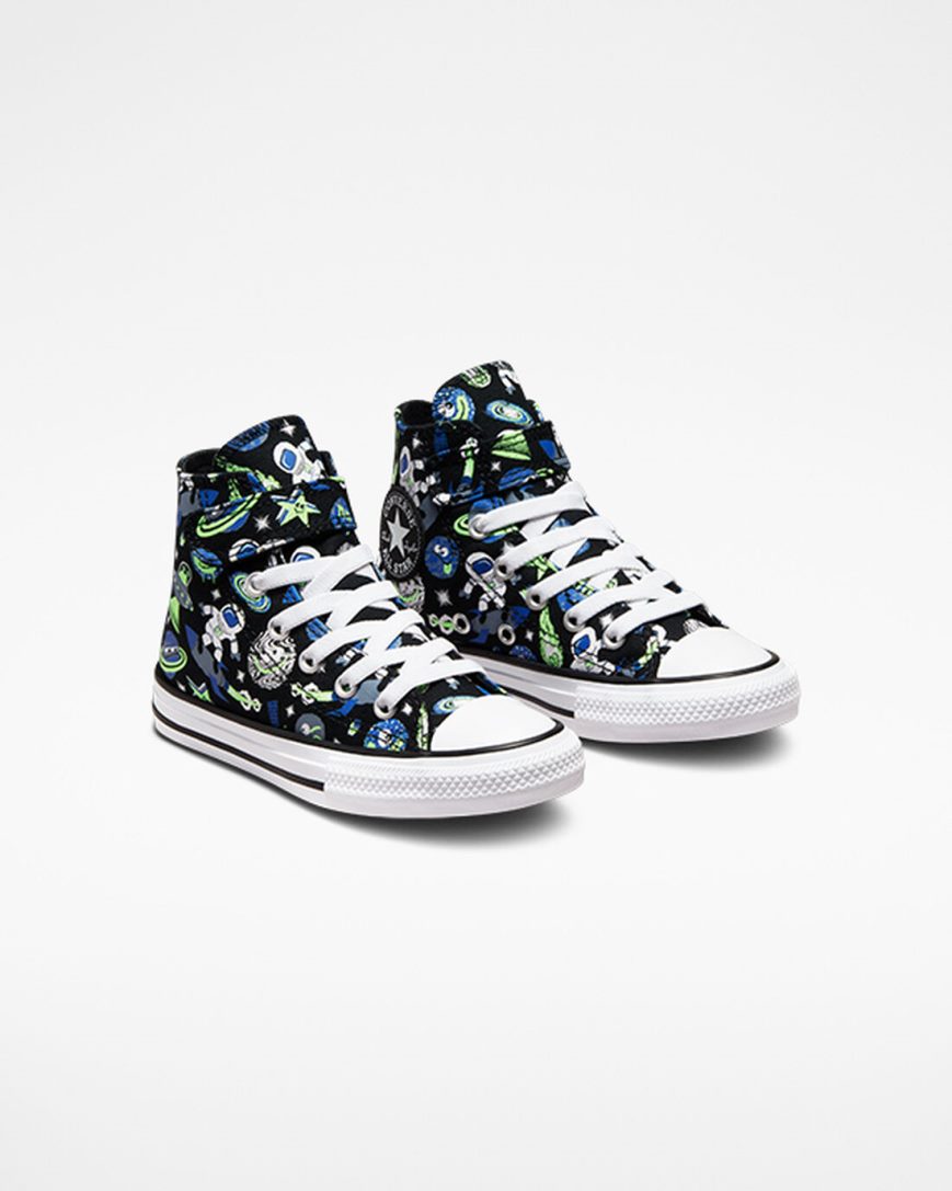 Black / Blue / Green Converse Chuck Taylor All Star Easy-On Space Cruiser Girls' High Top Shoes | AM1LK73I5