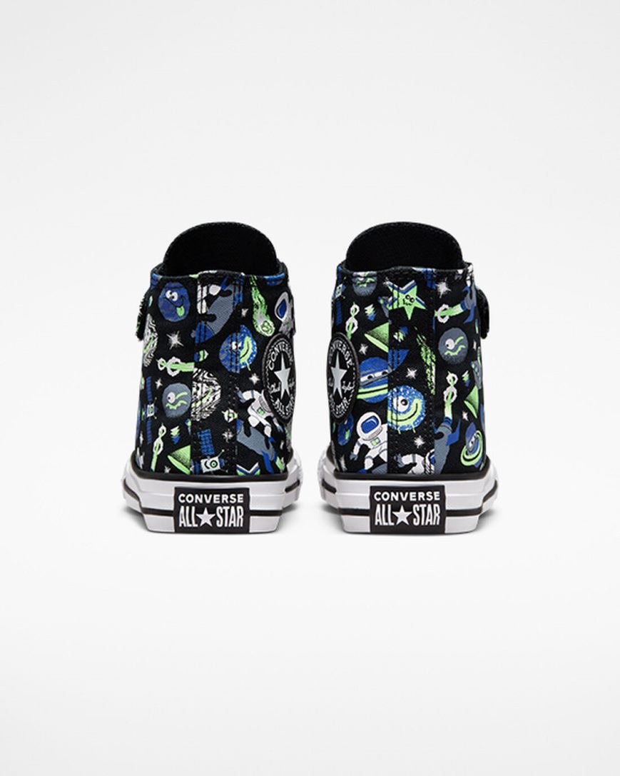 Black / Blue / Green Converse Chuck Taylor All Star Easy-On Space Cruiser Girls' High Top Shoes | AM1LK73I5