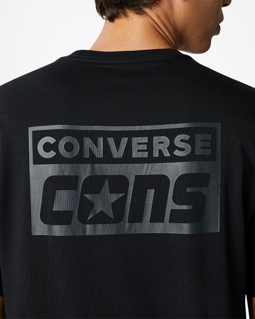 Black Converse CONS Graphic Men's T-Shirts | KI4LK7I58