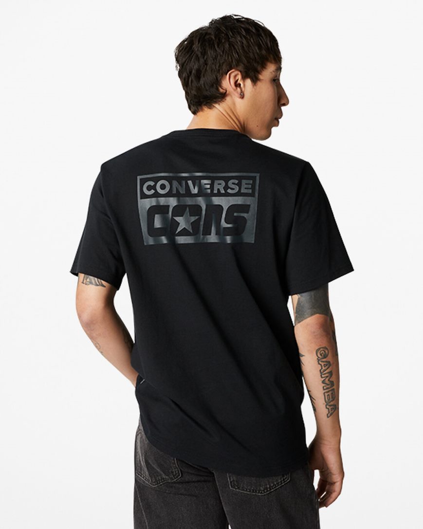 Black Converse CONS Graphic Men's T-Shirts | KI4LK7I58