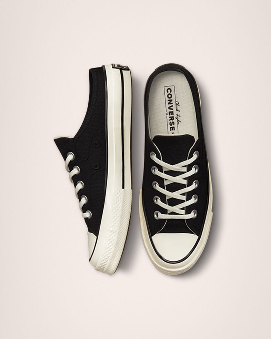 Black Converse Chuck 70 Mule Women's Low Top Shoes | AK83I574L