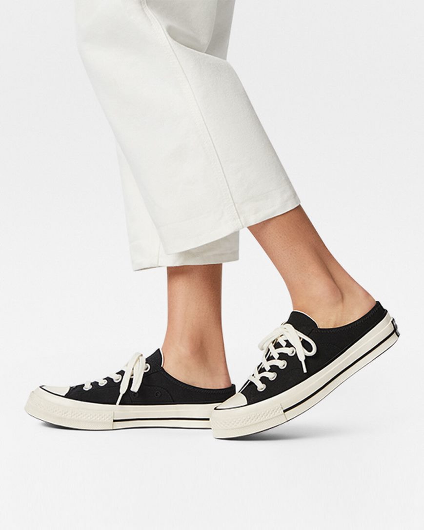 Black Converse Chuck 70 Mule Women's Low Top Shoes | AK83I574L