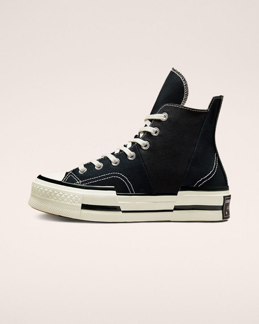 Black Converse Chuck 70 Plus Women's High Top Shoes | YV71K3985