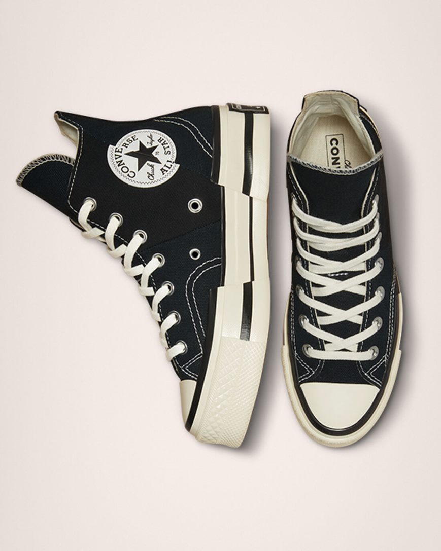 Black Converse Chuck 70 Plus Women's High Top Shoes | YV71K3985