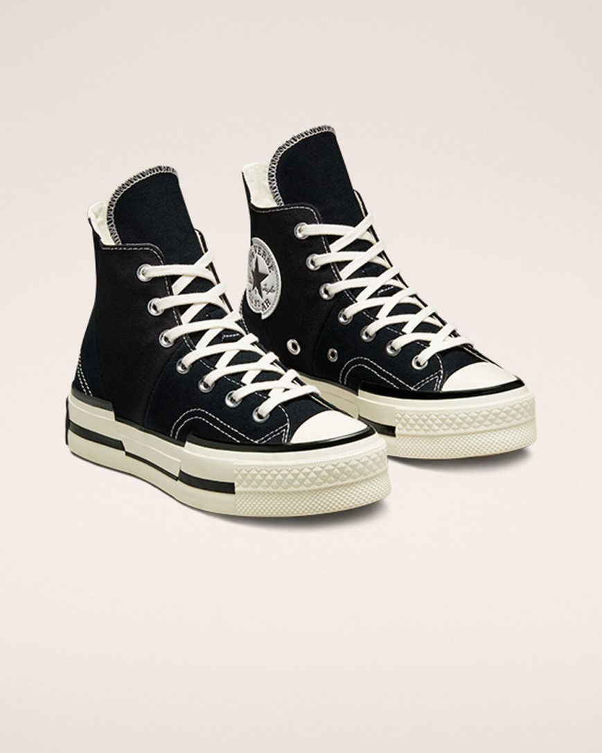 Black Converse Chuck 70 Plus Women's High Top Shoes | YV71K3985