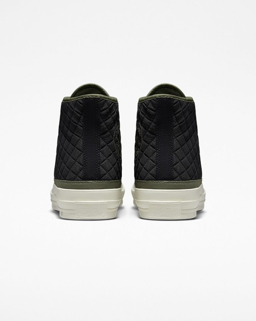 Black Converse Chuck 70 Quilted Men's High Top Shoes | AE5K7981L